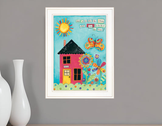 No Place Like Home 1 White Framed Print Wall Art - Homeroots