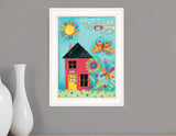 No Place Like Home 1 White Framed Print Wall Art - Homeroots