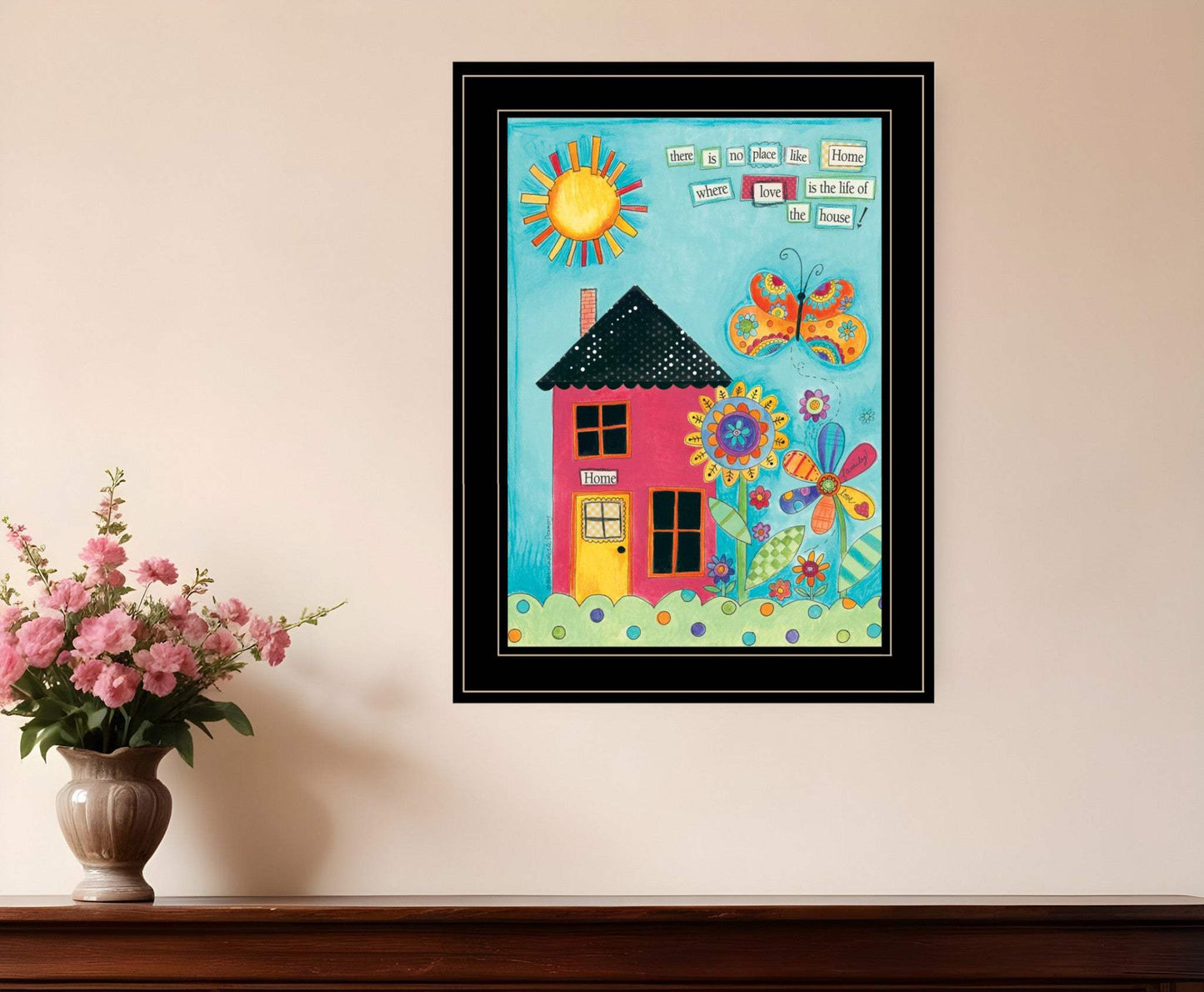 No Place Like Home 2 Black Framed Print Wall Art - Homeroots - Flyclothing LLC