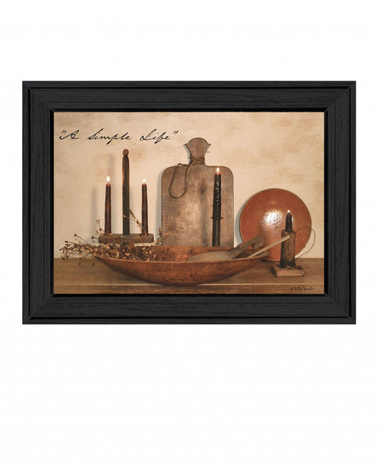 A Simple Life 1 Black Framed Print Wall Art - Homeroots