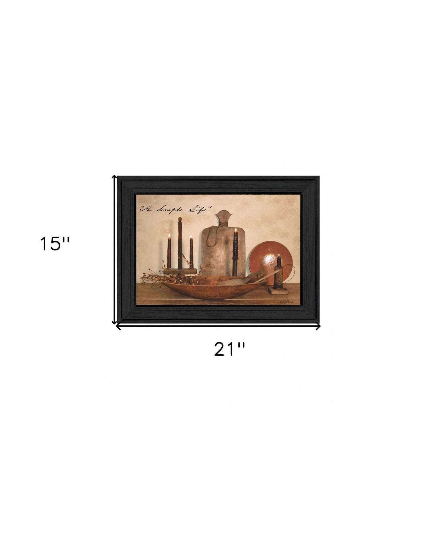 A Simple Life 1 Black Framed Print Wall Art - Homeroots - Flyclothing LLC