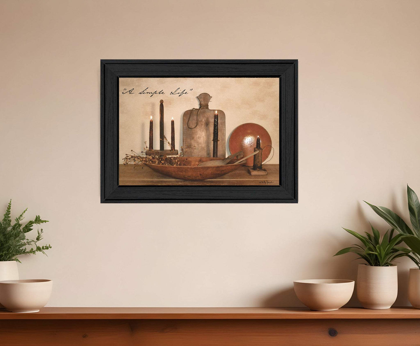 A Simple Life 1 Black Framed Print Wall Art - Homeroots - Flyclothing LLC