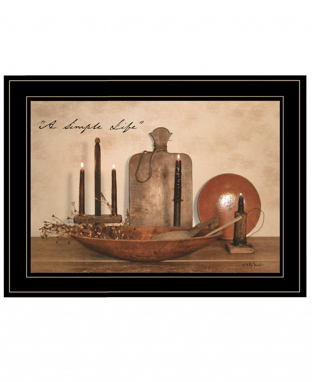 A Simple Life 3 Black Framed Print Wall Art - Homeroots - Flyclothing LLC