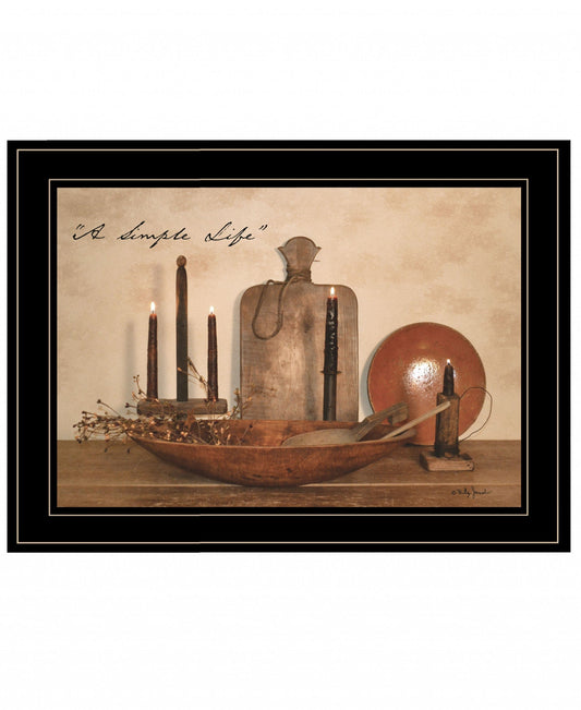 A Simple Life 3 Black Framed Print Wall Art - Homeroots