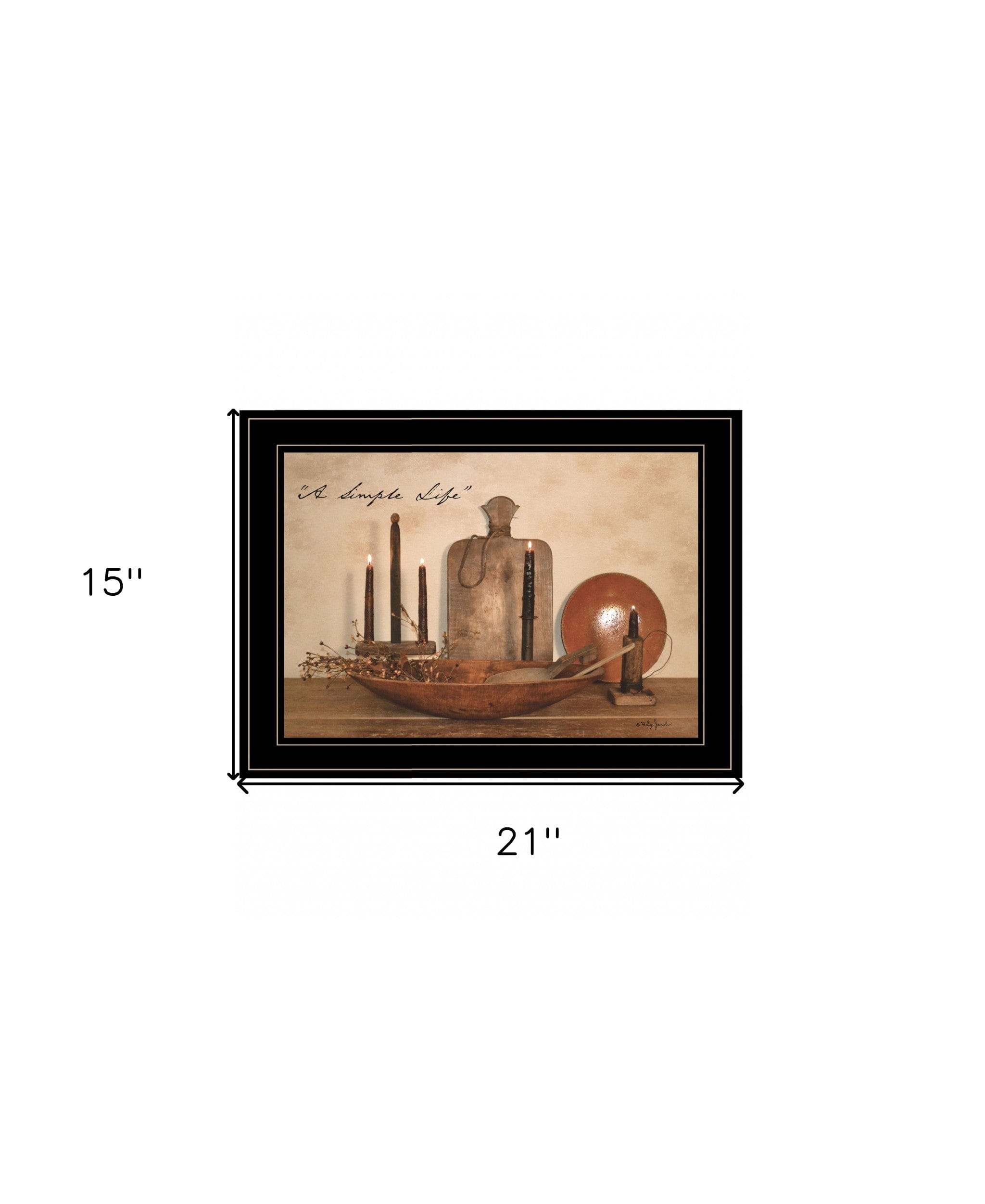 A Simple Life 3 Black Framed Print Wall Art - Homeroots