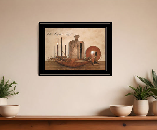 A Simple Life 3 Black Framed Print Wall Art - Homeroots