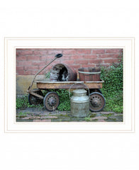 Milk Wagon 2 White Framed Print Wall Art - Homeroots