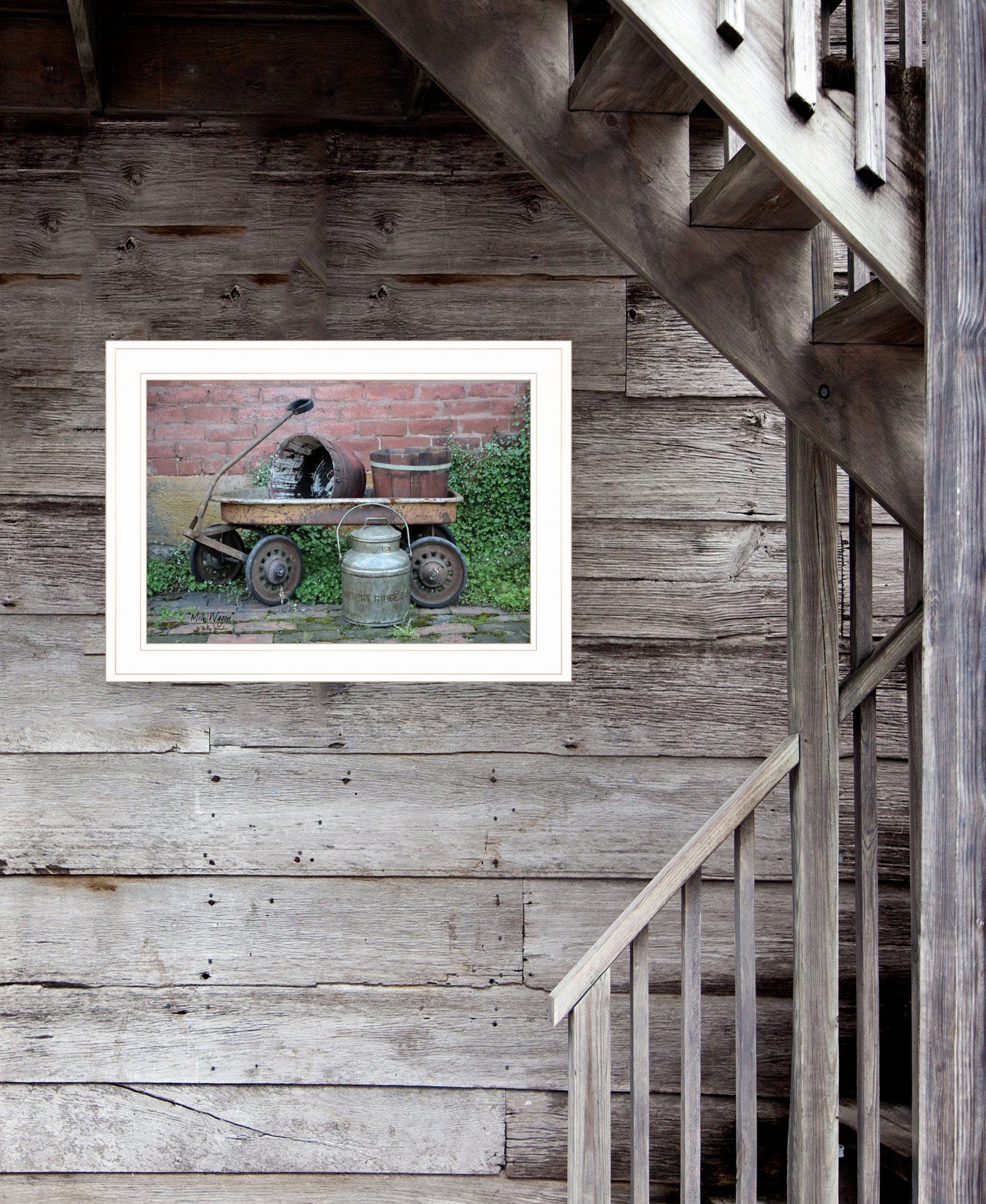 Milk Wagon 2 White Framed Print Wall Art - Homeroots