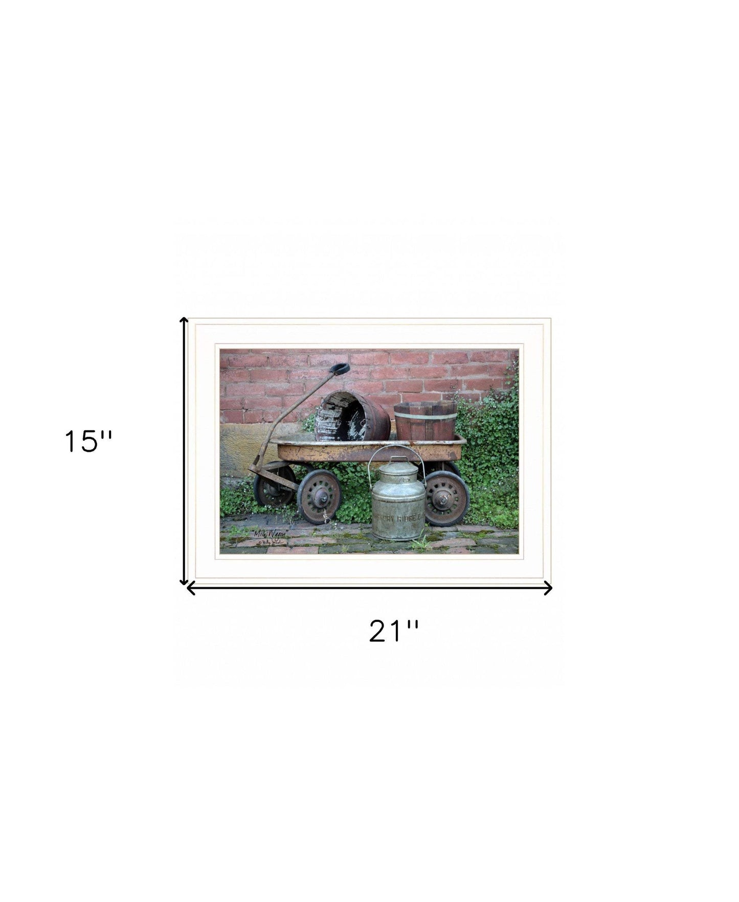 Milk Wagon 2 White Framed Print Wall Art - Homeroots - Flyclothing LLC