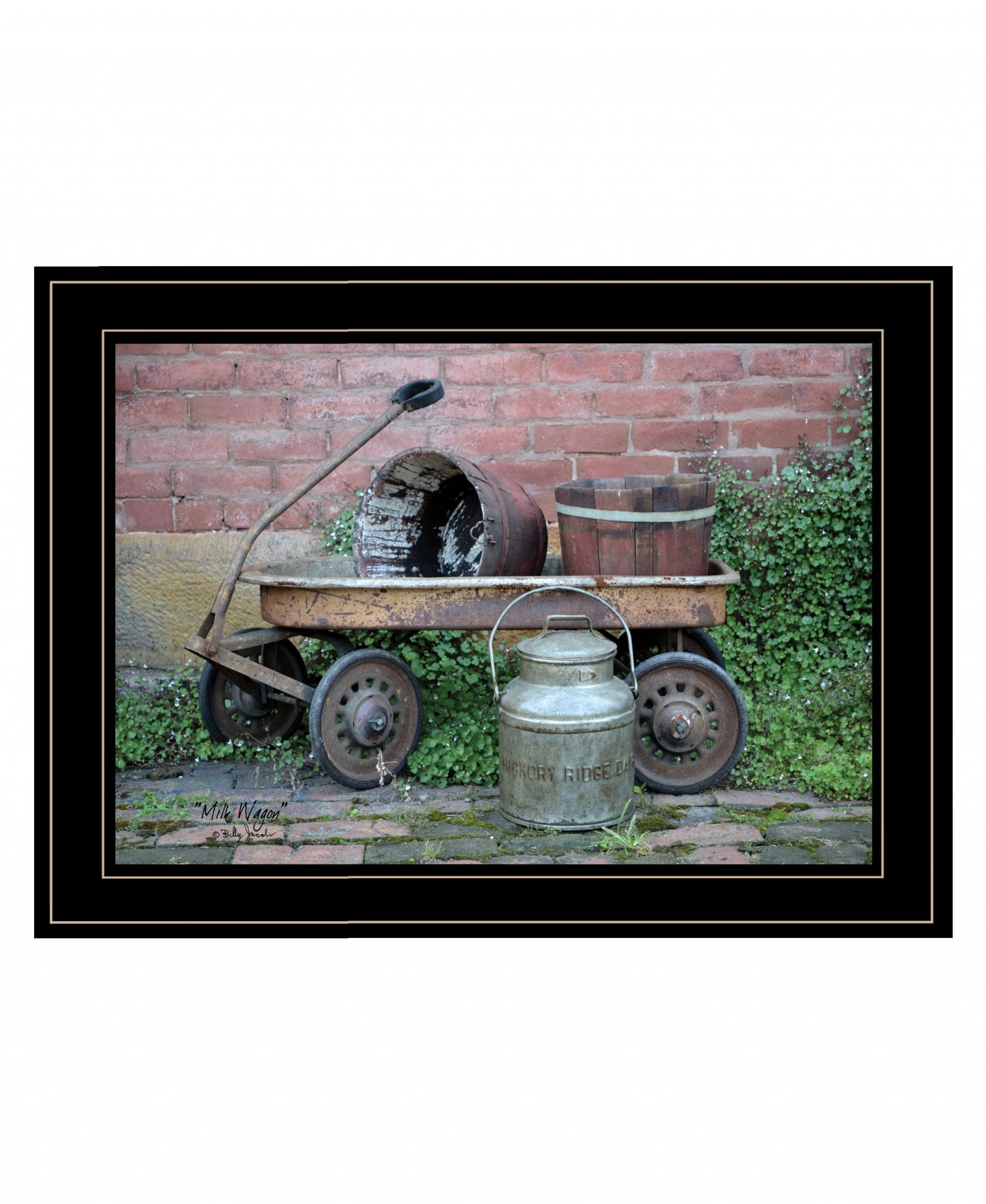 Milk Wagon 3 Black Framed Print Wall Art - Homeroots