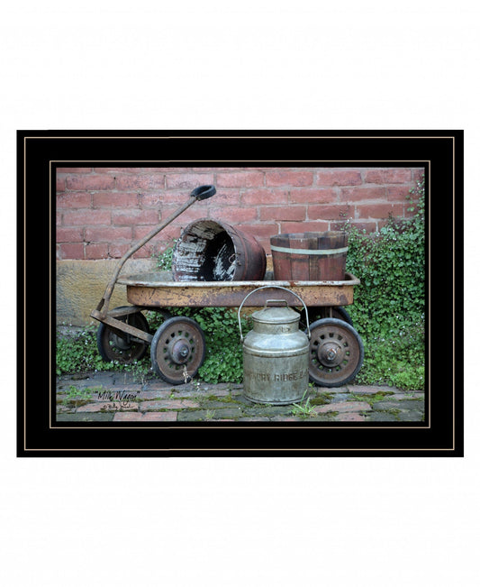 Milk Wagon 3 Black Framed Print Wall Art - Homeroots