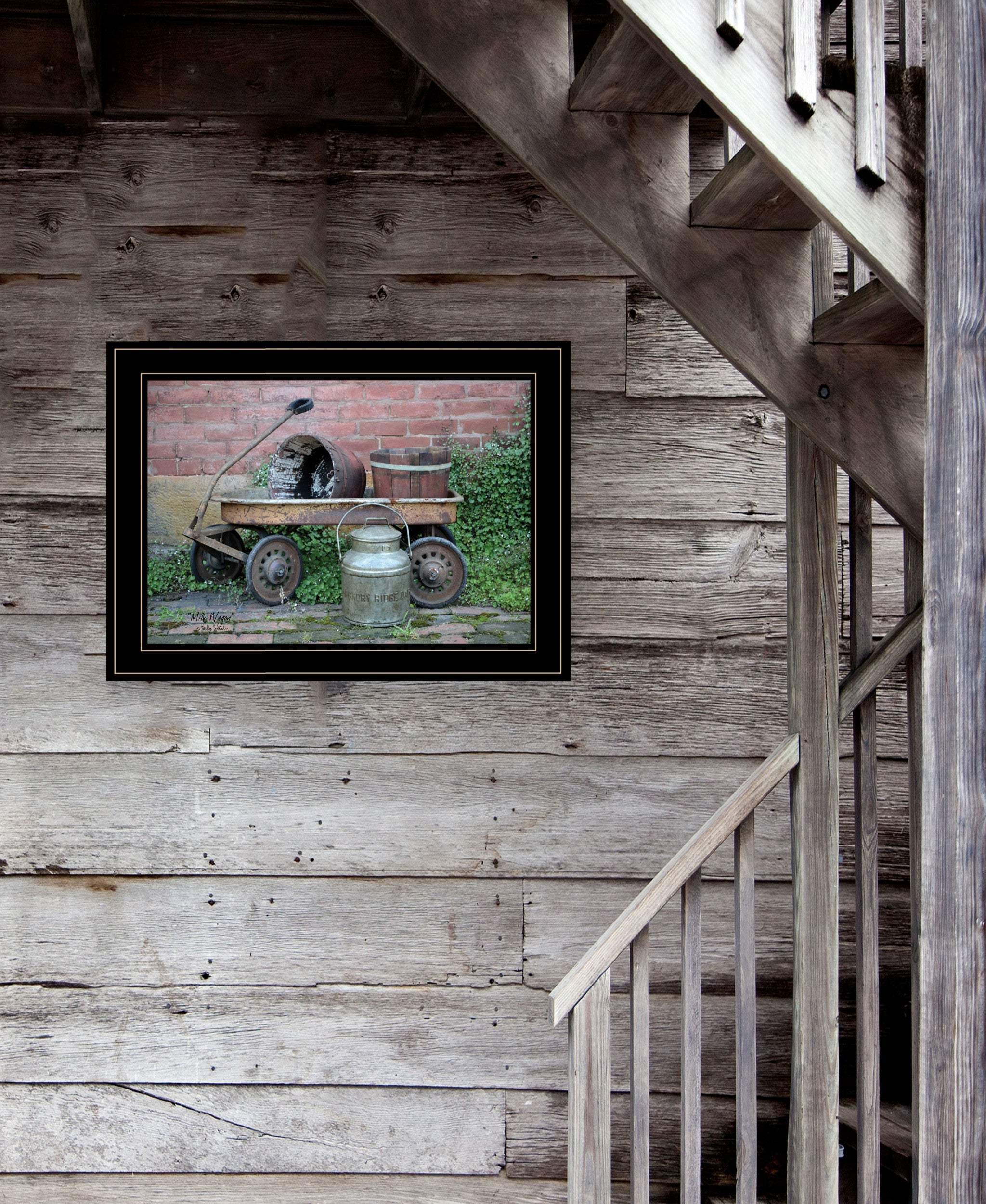 Milk Wagon 3 Black Framed Print Wall Art - Homeroots - Flyclothing LLC