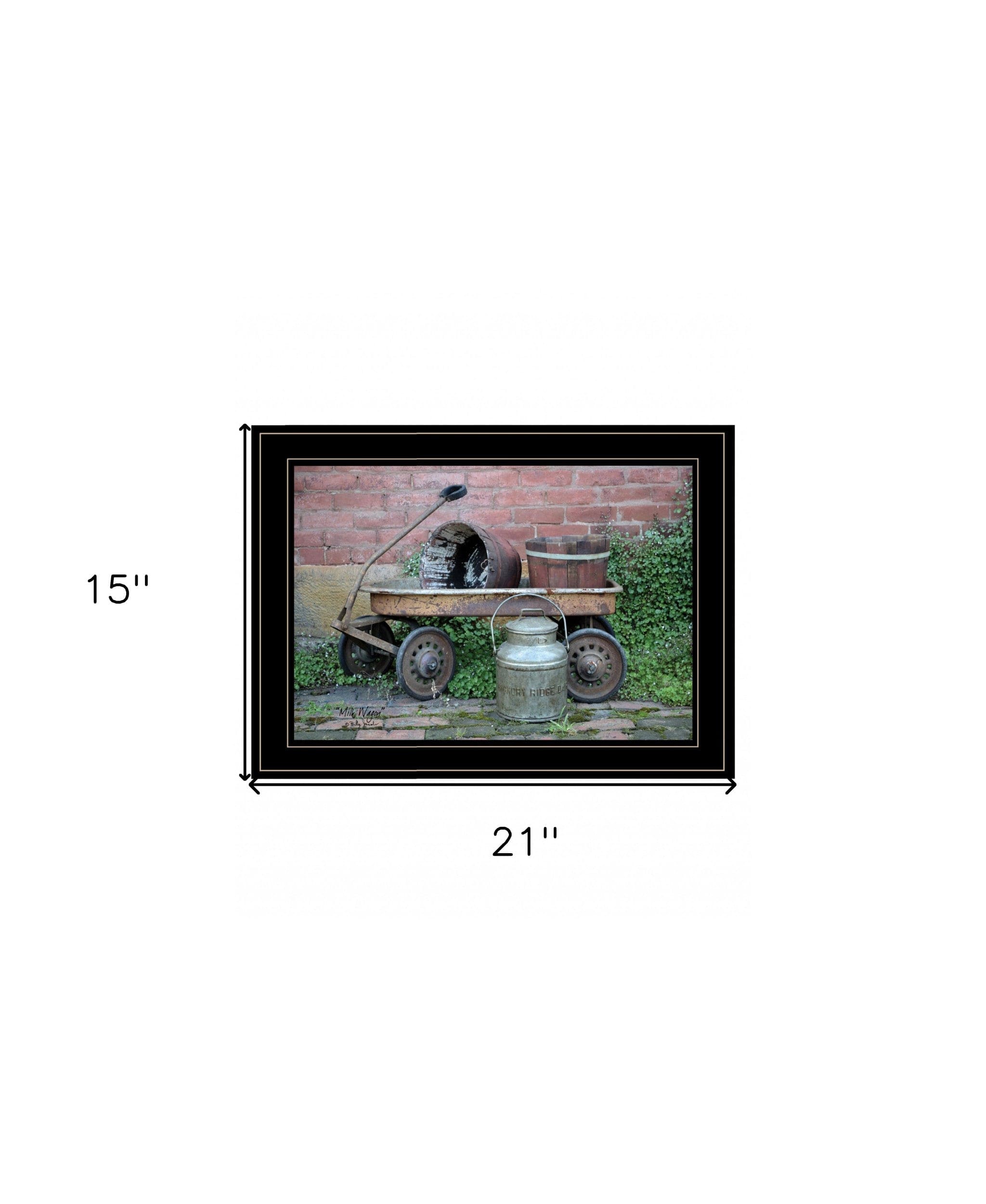 Milk Wagon 3 Black Framed Print Wall Art - Homeroots