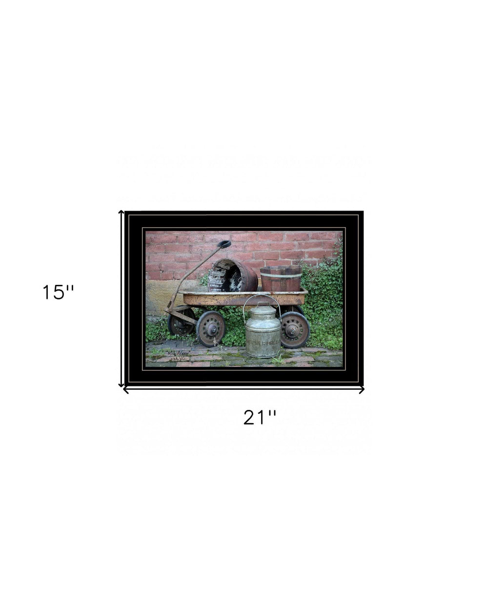 Milk Wagon 3 Black Framed Print Wall Art - Homeroots - Flyclothing LLC