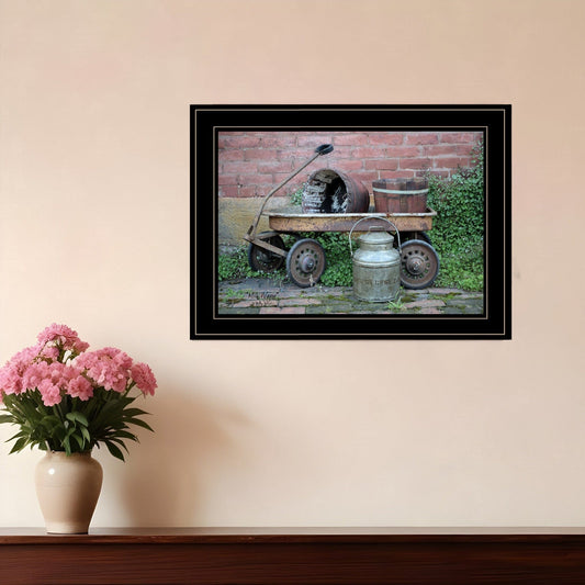 Milk Wagon 3 Black Framed Print Wall Art - Homeroots