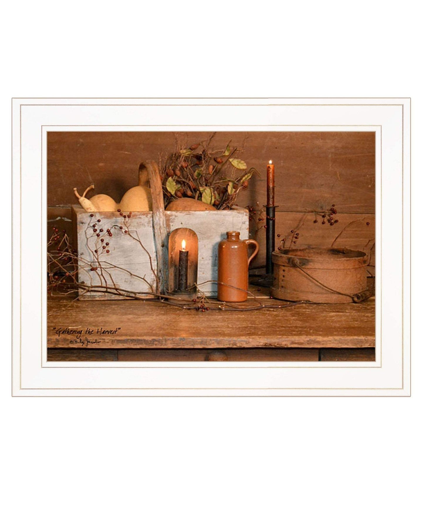 Gathering The Harvest 2 White Framed Print Kitchen Wall Art - Homeroots - Flyclothing LLC