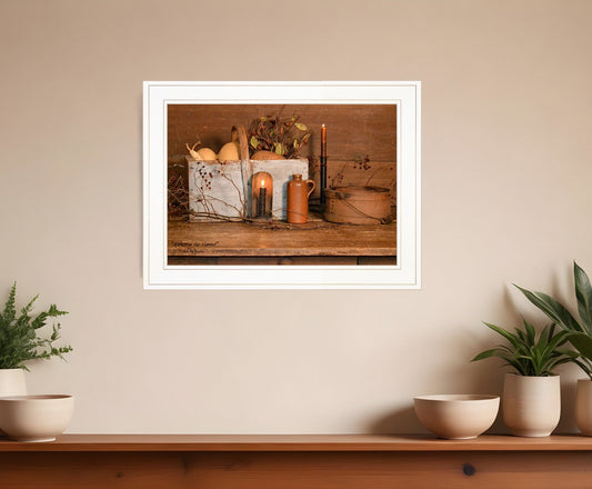 Gathering The Harvest 2 White Framed Print Kitchen Wall Art - Homeroots