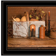 Gathering The Harvest 3 Black Framed Print Kitchen Wall Art - Homeroots