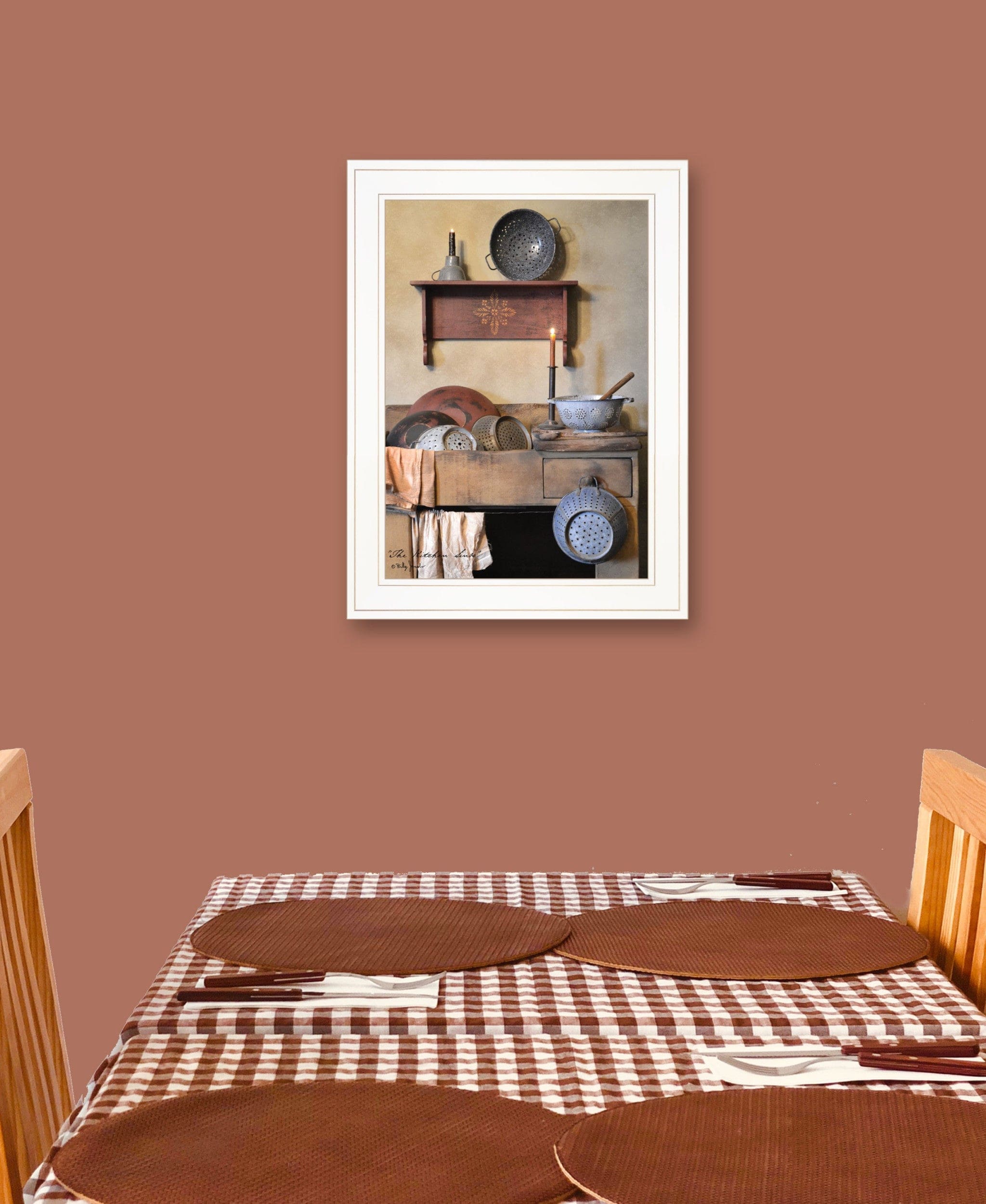 The Kitchen Sink 2 White Framed Print Kitchen Wall Art - Homeroots
