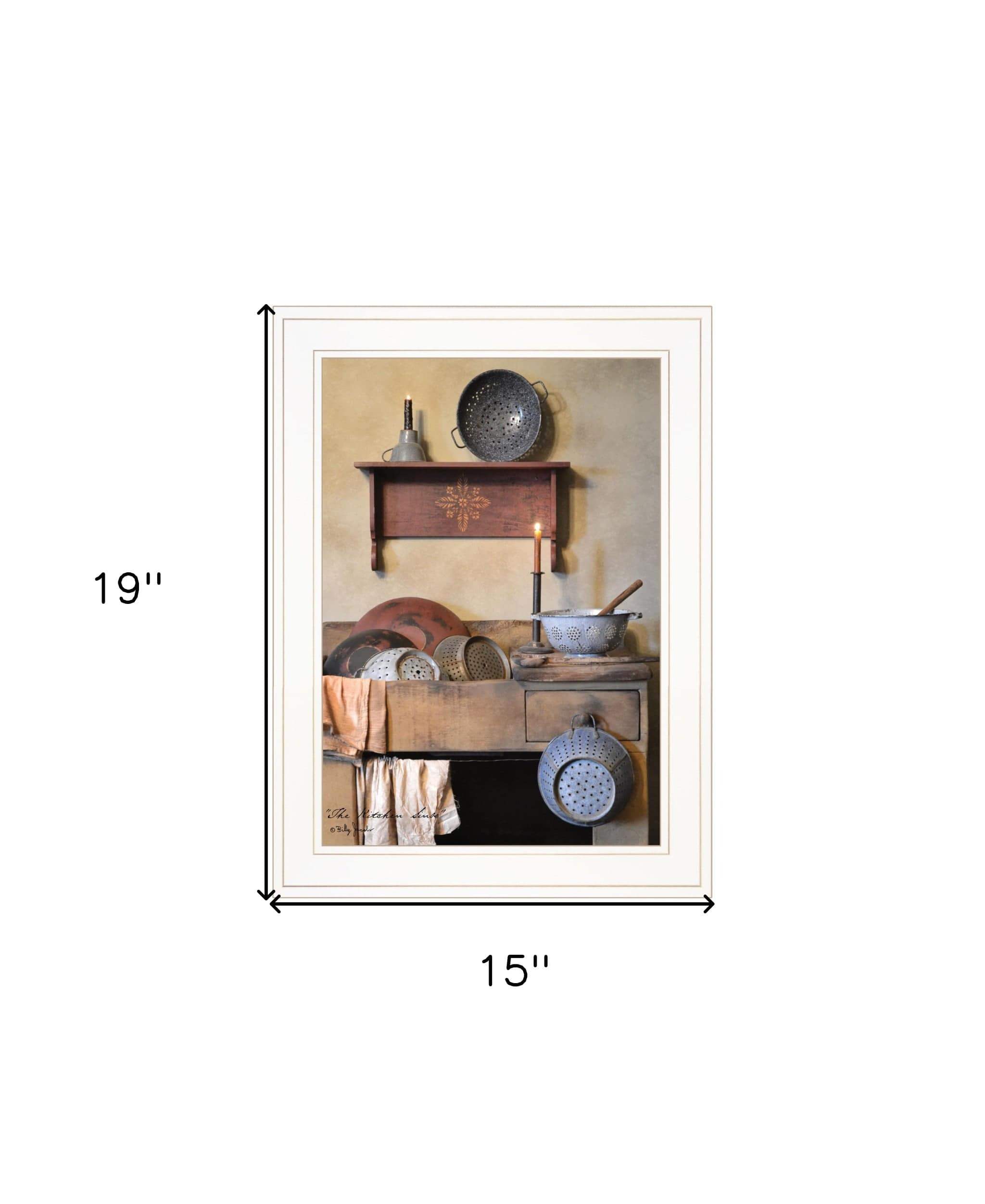 The Kitchen Sink 2 White Framed Print Kitchen Wall Art - Homeroots - Flyclothing LLC