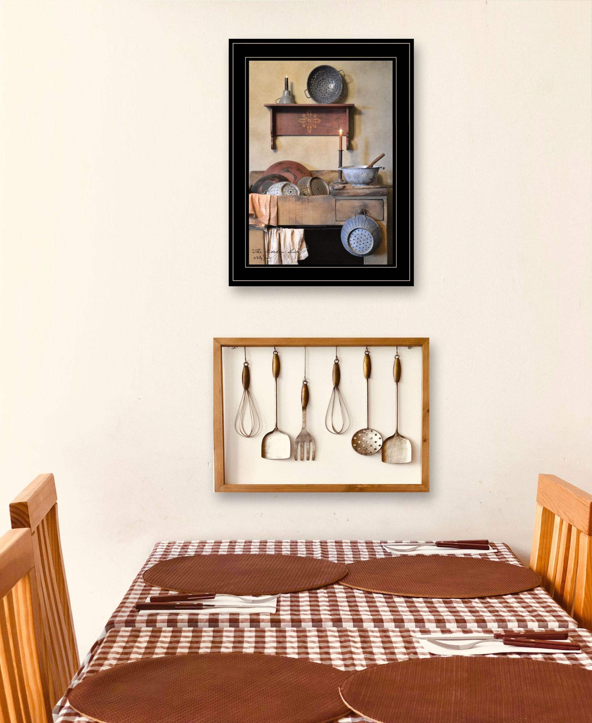 The Kitchen Sink 3 Black Framed Print Kitchen Wall Art - Homeroots - Flyclothing LLC