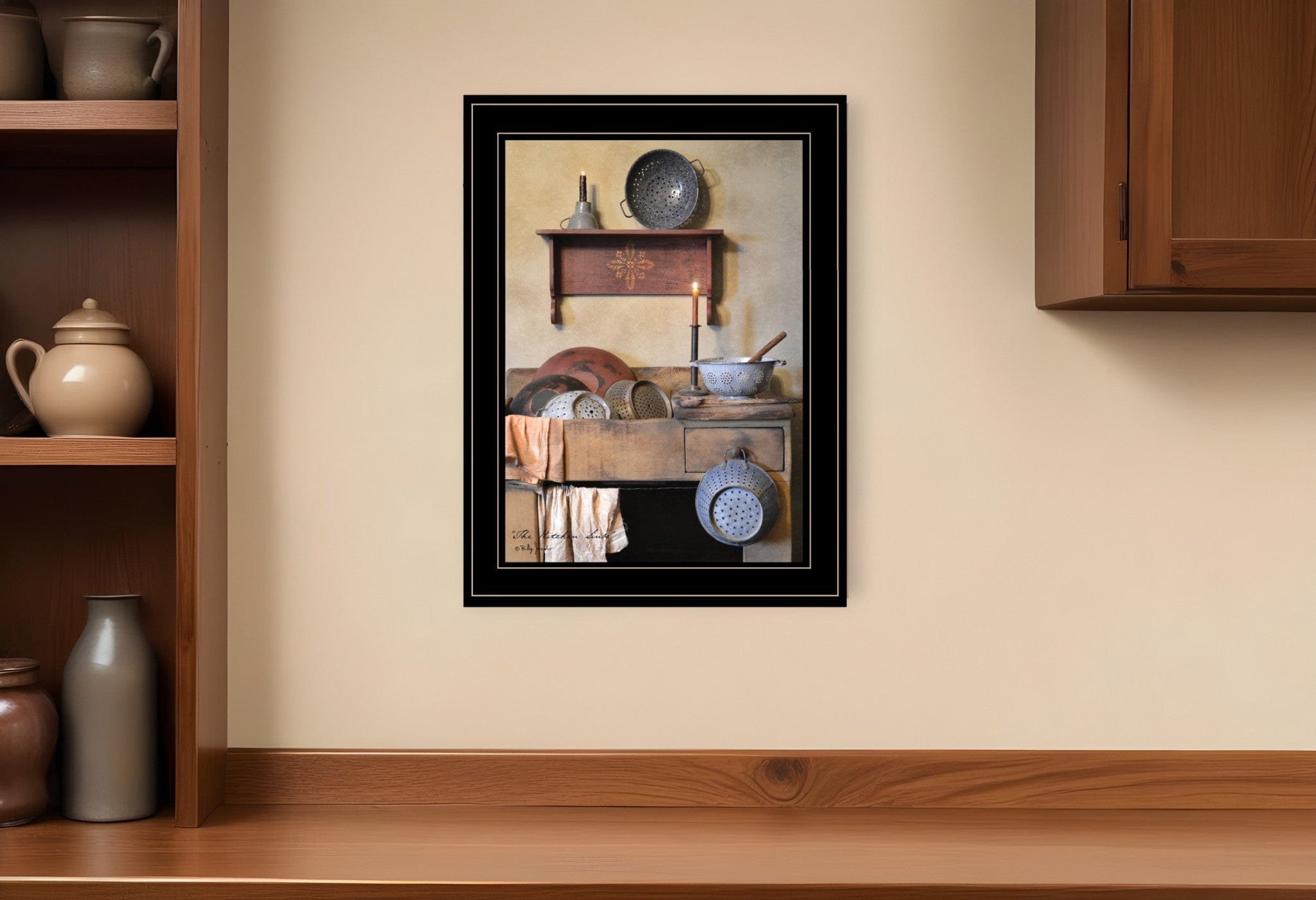 The Kitchen Sink 3 Black Framed Print Kitchen Wall Art - Homeroots