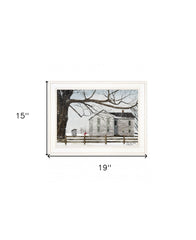 A Little Snow House 2 White Framed Print Wall Art - Homeroots
