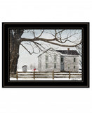 A Little Snow House 3 Black Framed Print Wall Art - Homeroots