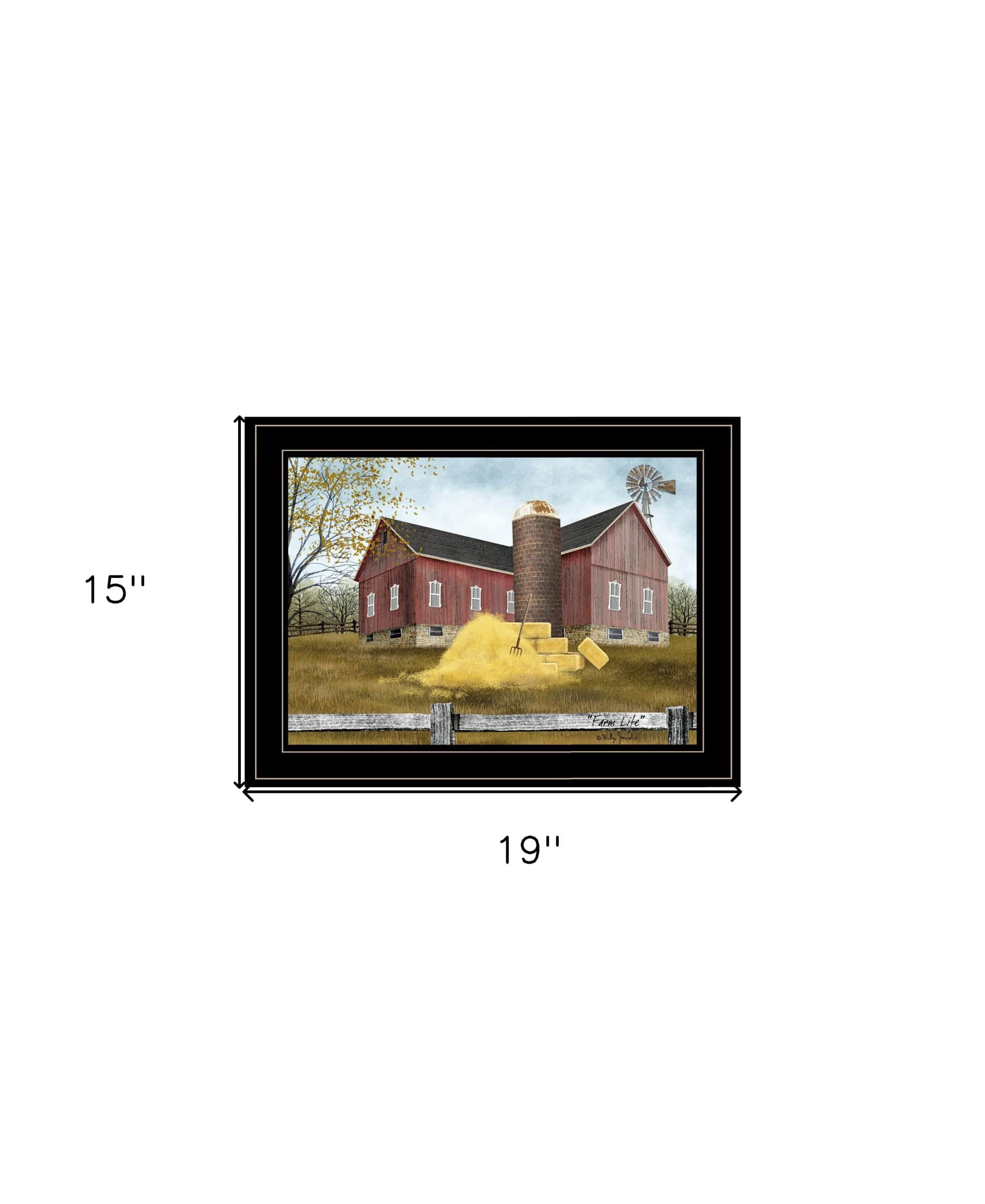 Farm Life 3 Black Framed Print Wall Art - Homeroots
