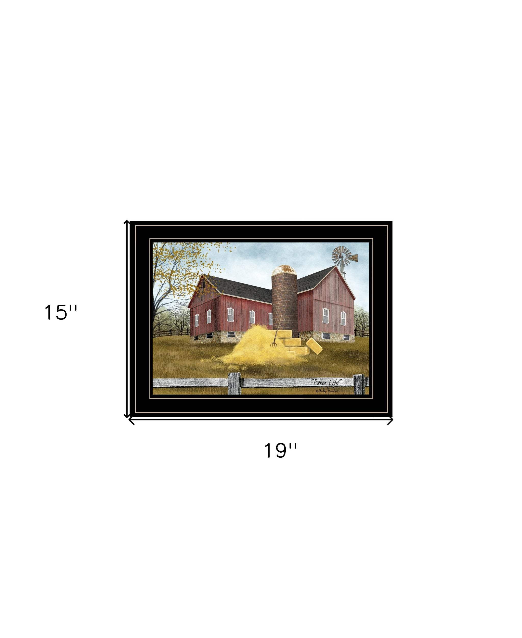 Farm Life 3 Black Framed Print Wall Art - Homeroots - Flyclothing LLC