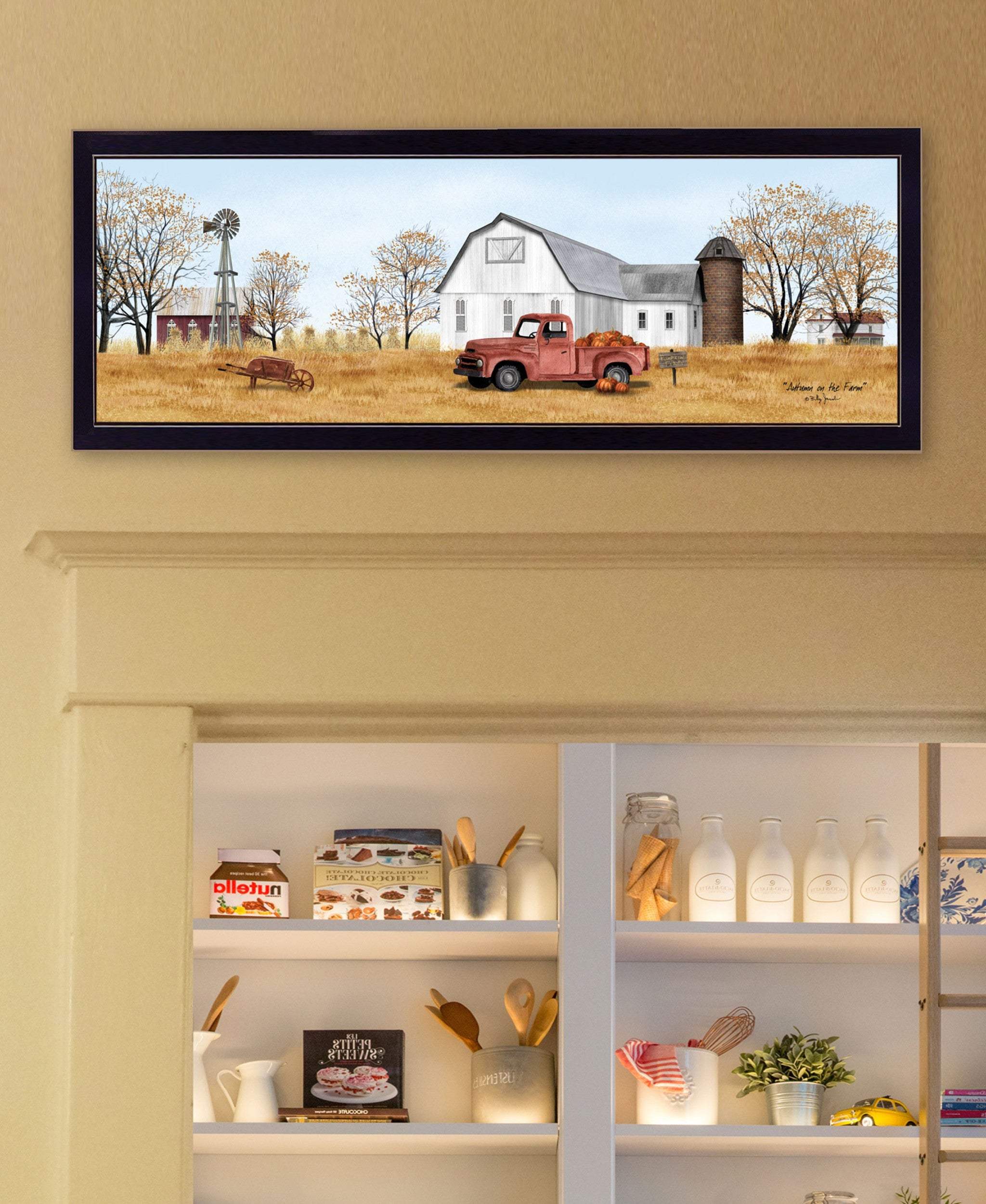 Autumn on the Farm Black Framed Print Wall Art - Homeroots - Flyclothing LLC
