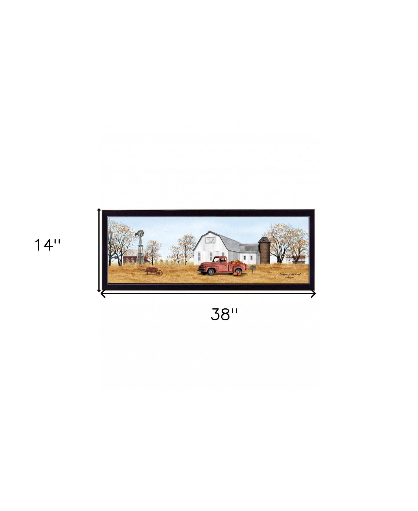 Autumn on the Farm Black Framed Print Wall Art - Homeroots - Flyclothing LLC