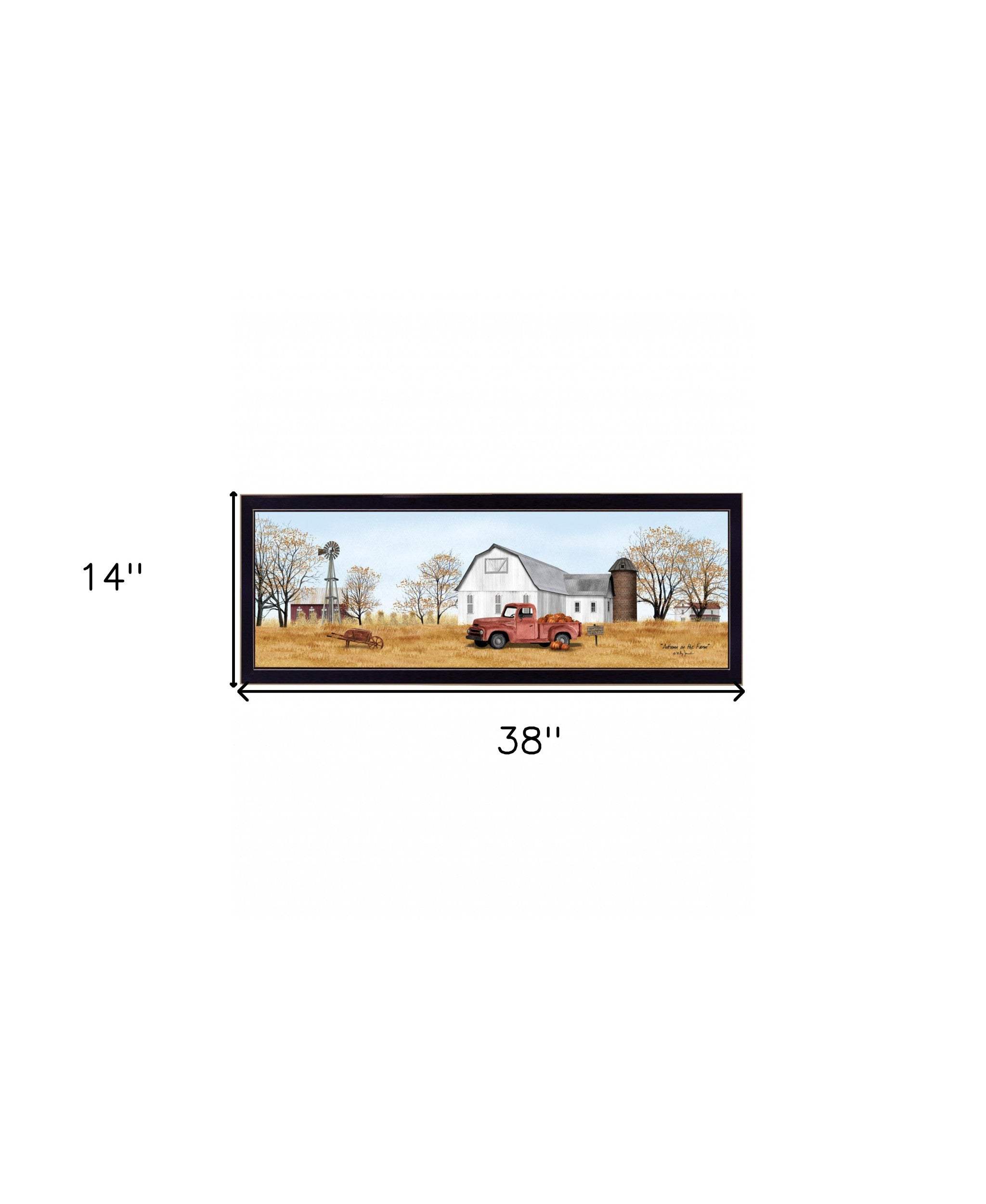 Autumn on the Farm Black Framed Print Wall Art - Homeroots - Flyclothing LLC