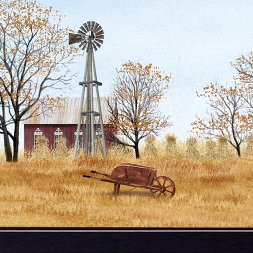Autumn on the Farm Black Framed Print Wall Art - Homeroots - Flyclothing LLC