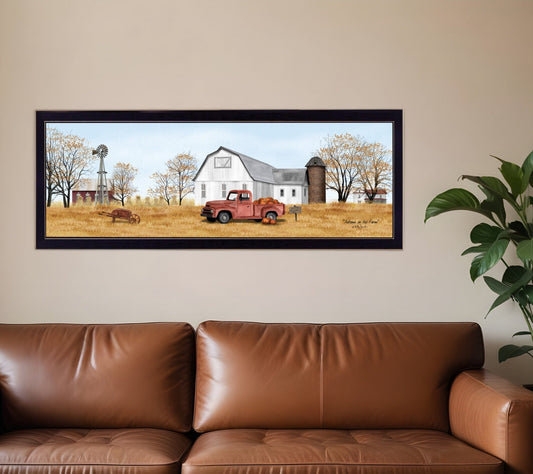 Autumn on the Farm Black Framed Print Wall Art - Homeroots