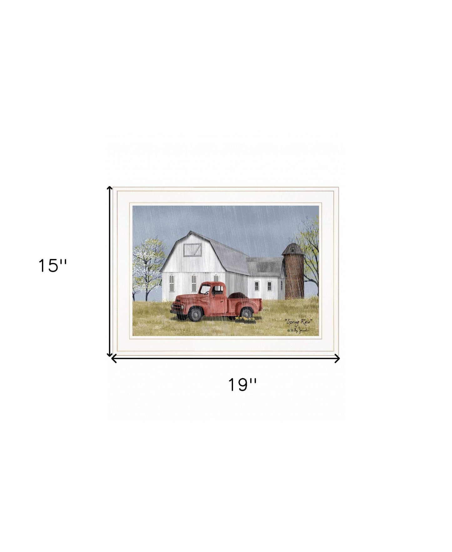 Spring Rain 2 White Framed Print Wall Art - Homeroots - Flyclothing LLC