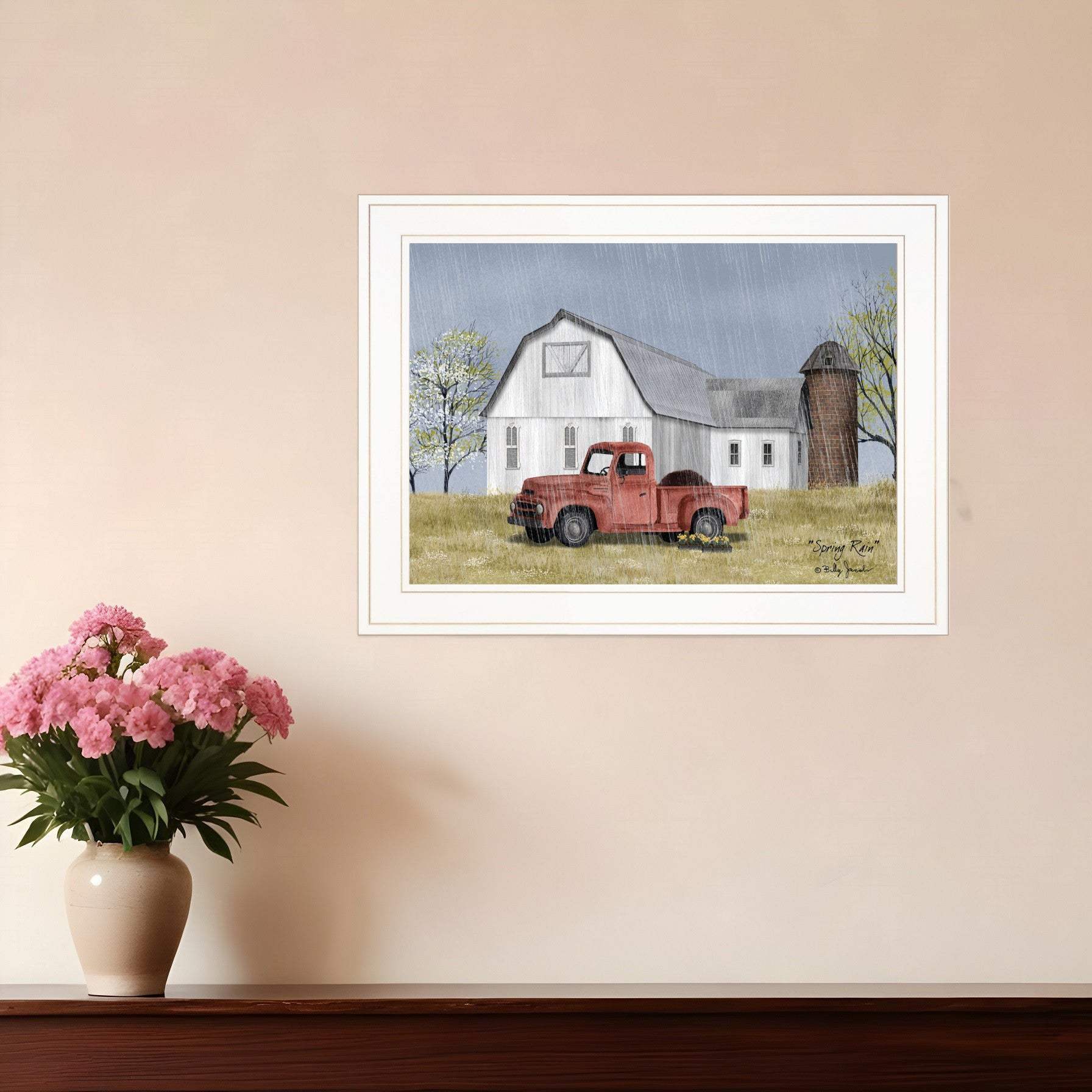 Spring Rain 2 White Framed Print Wall Art - Homeroots - Flyclothing LLC