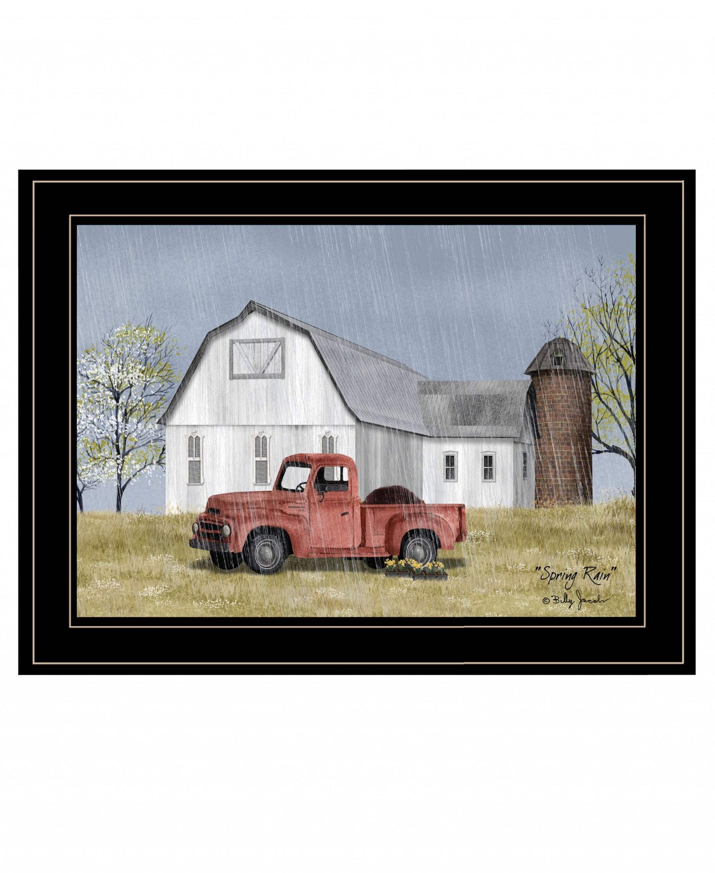Spring Rain 3 Black Framed Print Wall Art - Homeroots - Flyclothing LLC