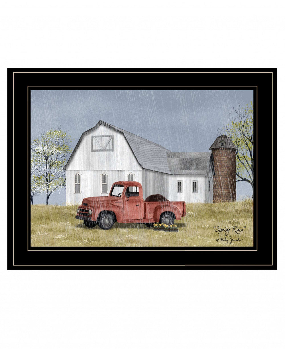 Spring Rain 3 Black Framed Print Wall Art - Homeroots - Flyclothing LLC