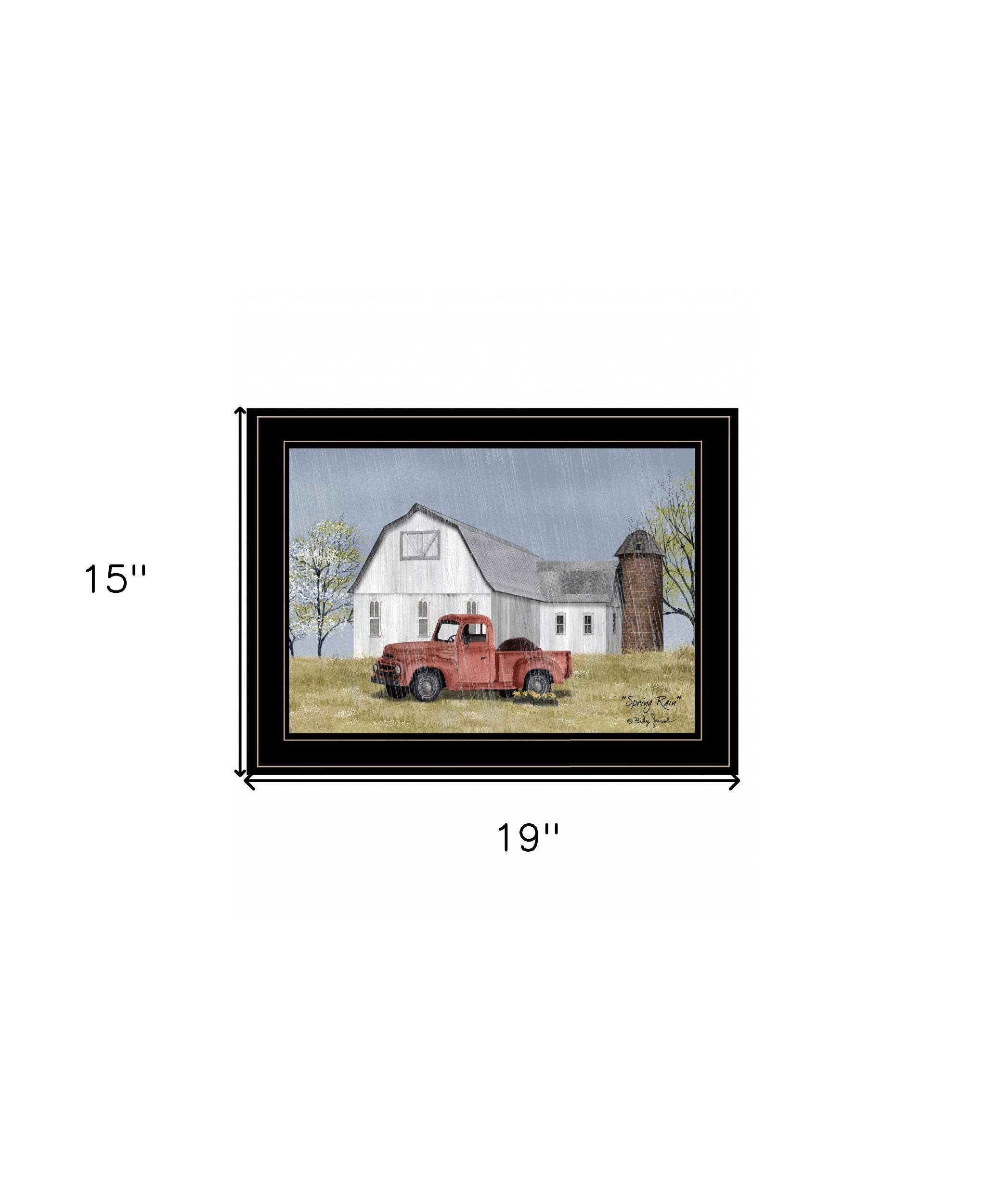 Spring Rain 3 Black Framed Print Wall Art - Homeroots - Flyclothing LLC