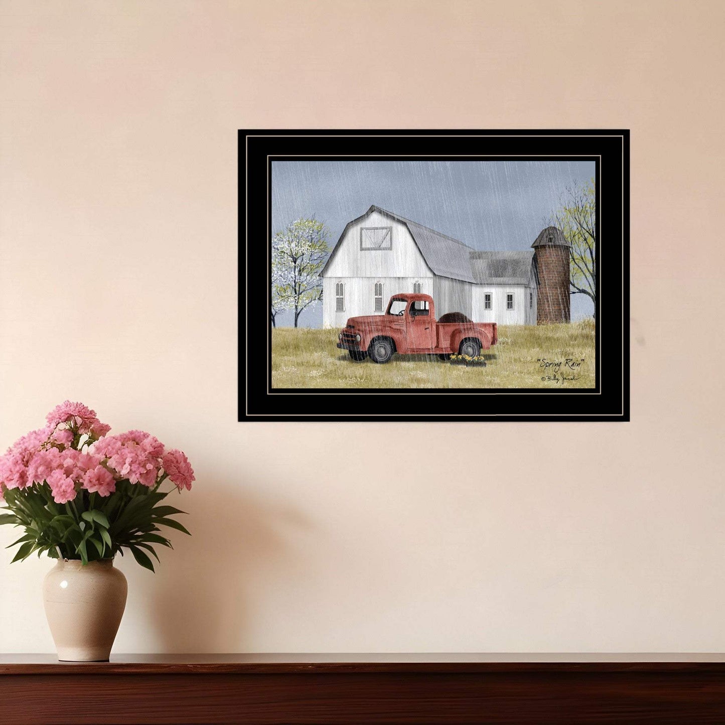 Spring Rain 3 Black Framed Print Wall Art - Homeroots - Flyclothing LLC