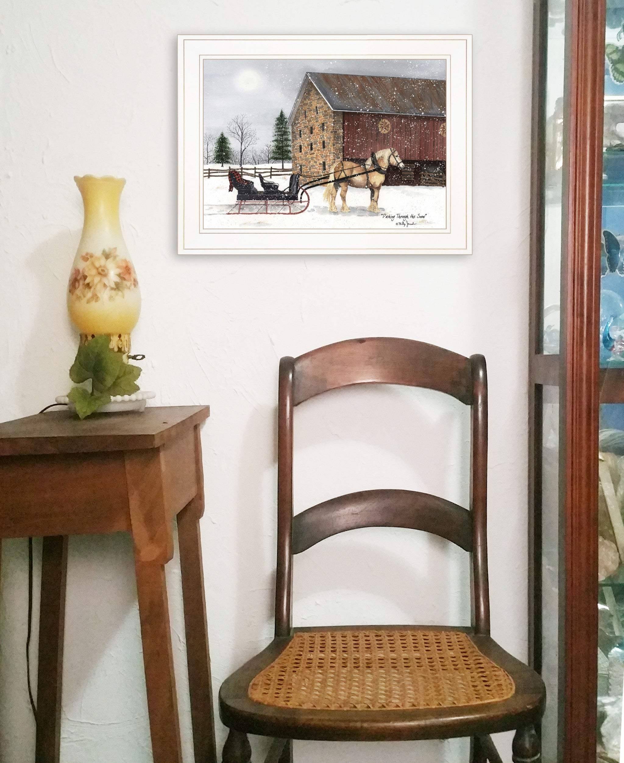 Dashing Through The Snow 1 White Framed Print Wall Art - Homeroots - Flyclothing LLC