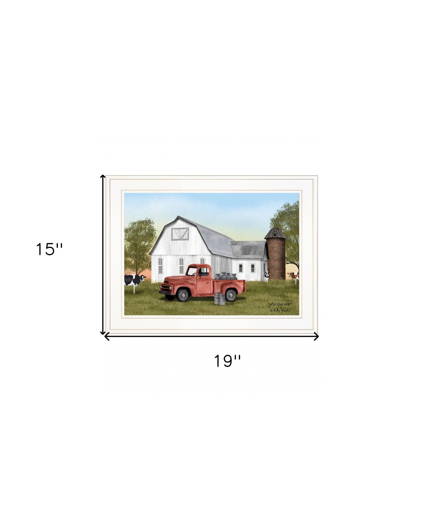 YAll Need Milk 2 White Framed Print Wall Art - Homeroots - Flyclothing LLC