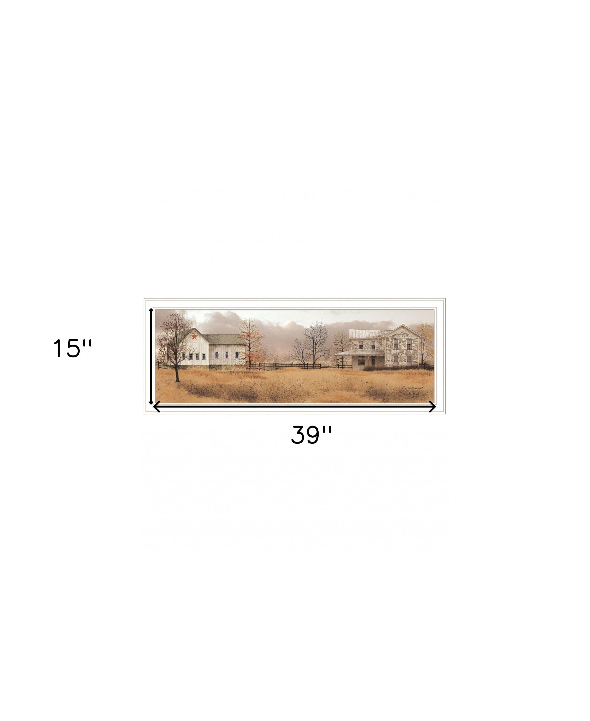 Peaceful Homestead 1 White Framed Print Wall Art - Homeroots