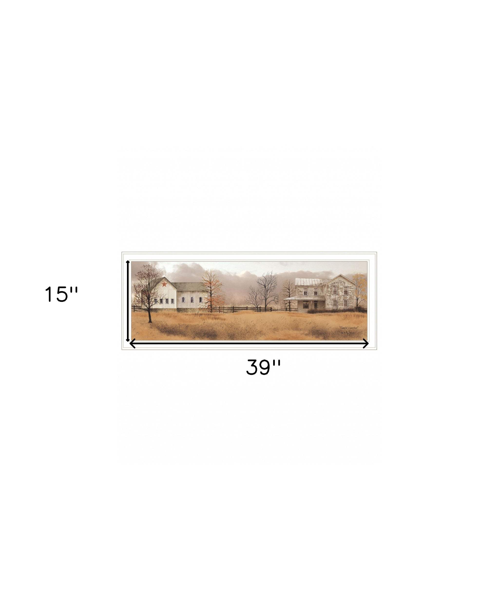 Peaceful Homestead 1 White Framed Print Wall Art - Homeroots - Flyclothing LLC