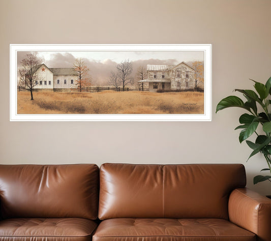 Peaceful Homestead 1 White Framed Print Wall Art - Homeroots