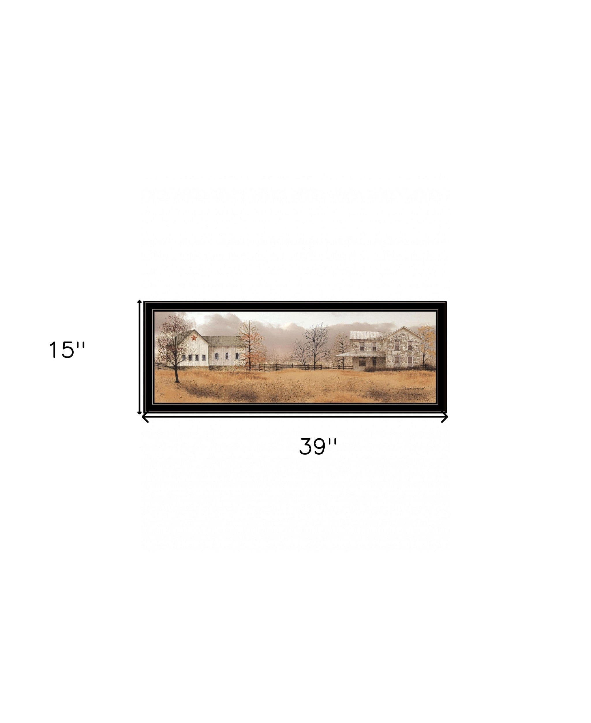 Peaceful Homestead 2 Black Framed Print Wall Art - Homeroots