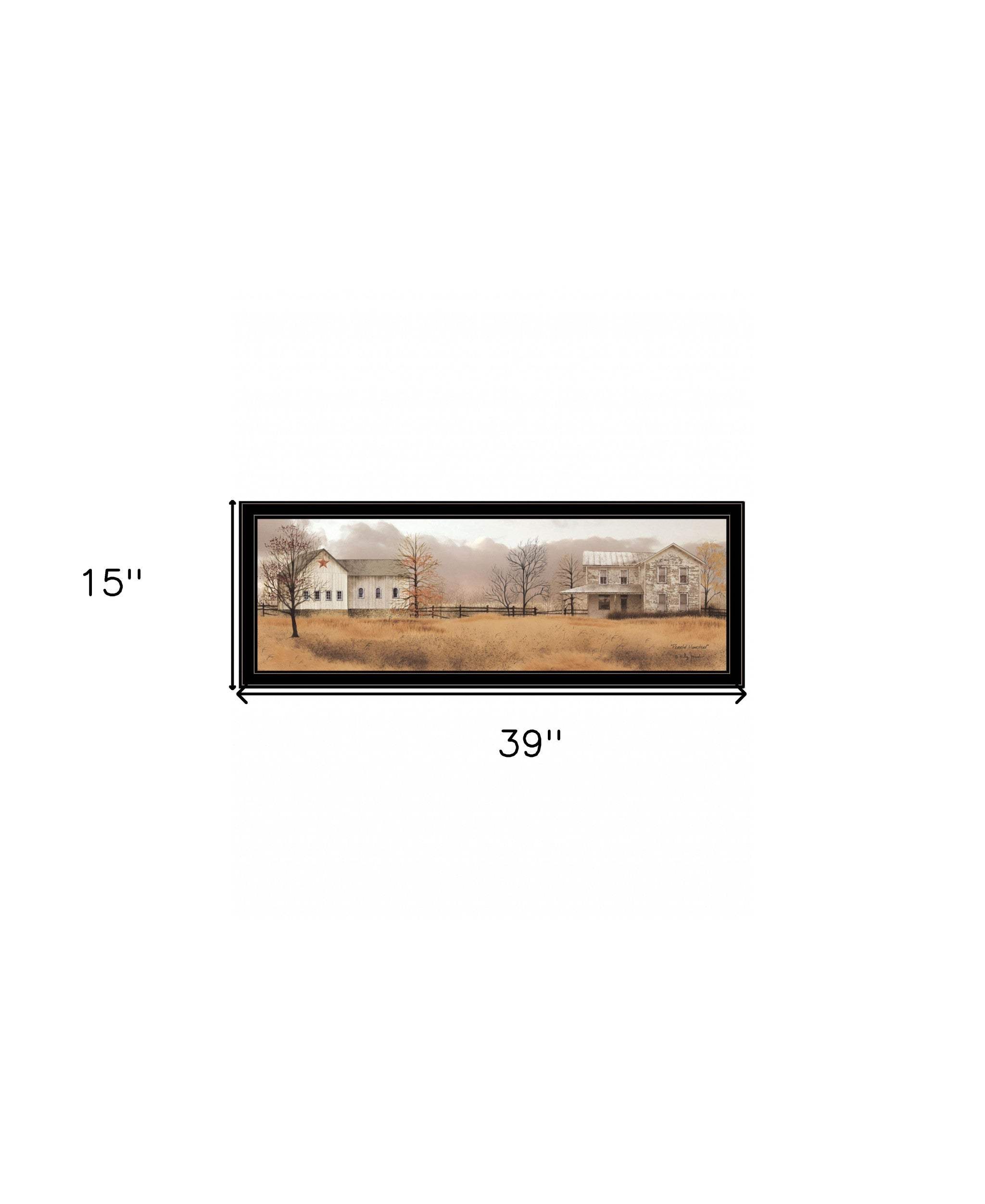 Peaceful Homestead 2 Black Framed Print Wall Art - Homeroots - Flyclothing LLC