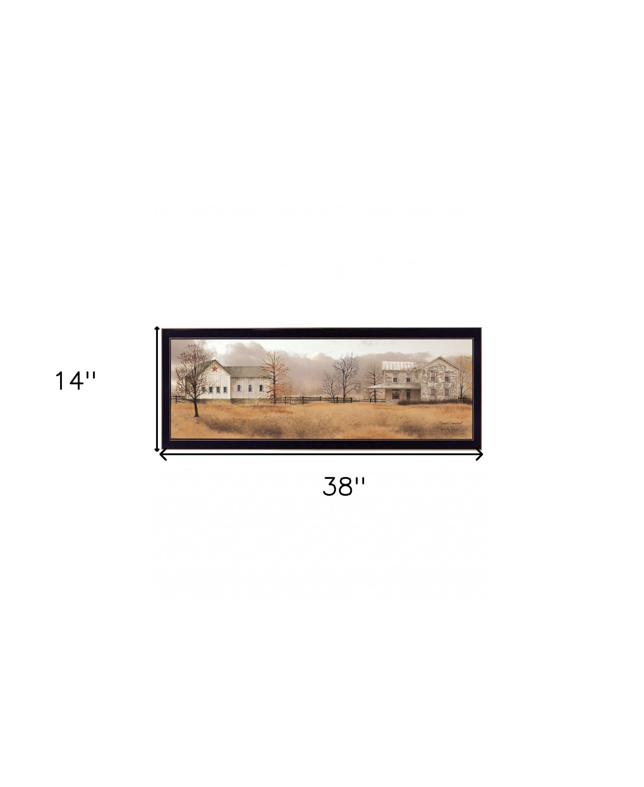 Peaceful Homestead 3 Black Framed Print Wall Art - Homeroots