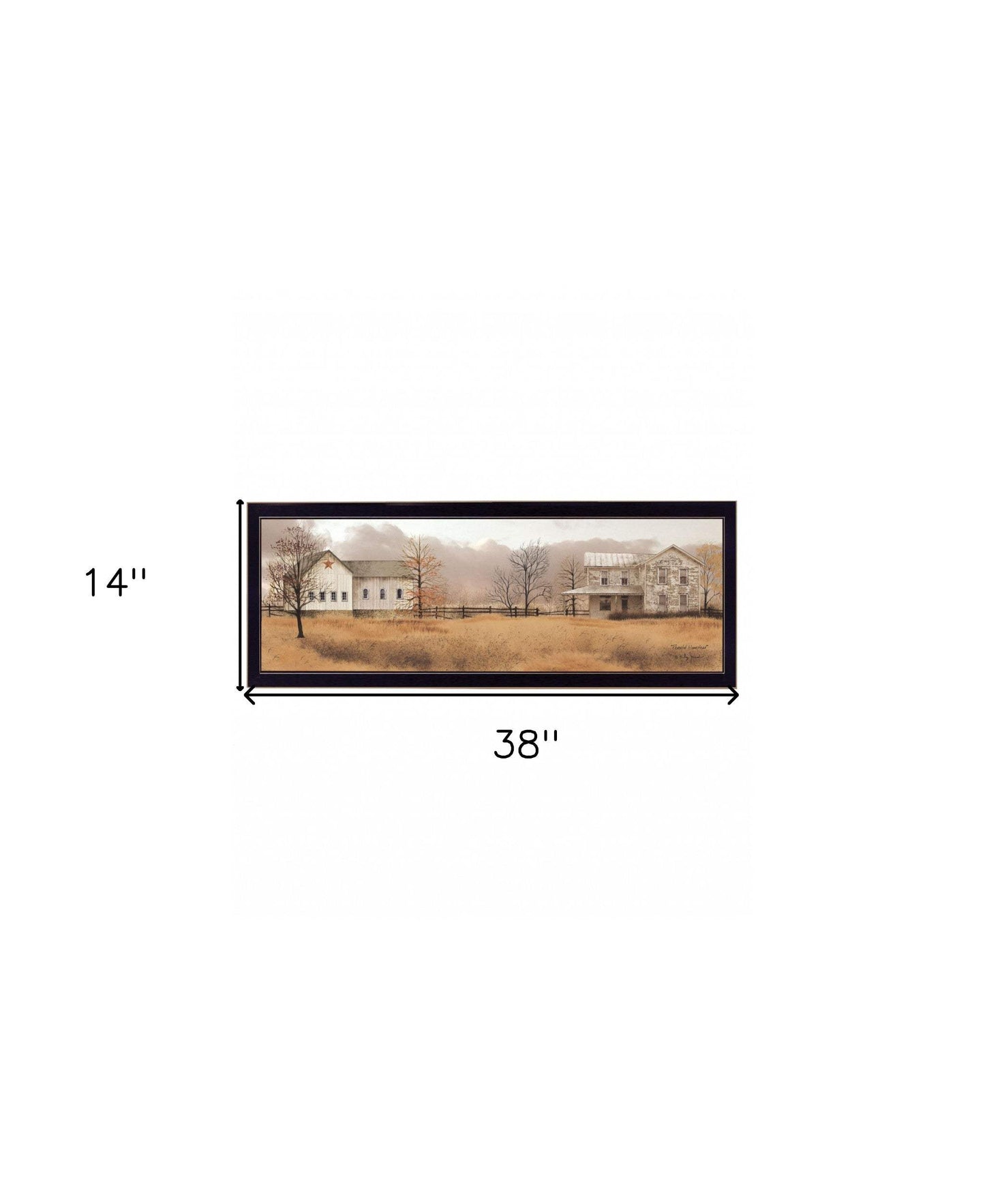 Peaceful Homestead 3 Black Framed Print Wall Art - Homeroots - Flyclothing LLC